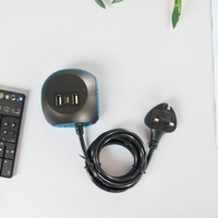 Petite prise de rallonge électrique pour mini-tour avec port USB de type C, prise US EU UK