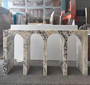 Mesa Consola de Entrada de Mármol Natural Italiano de Lujo, Calacatta <span class=keywords><strong>Viola</strong></span>, Muebles de Interior para Decoración de Casa o Villa - Product Image 3