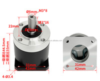 Nema17 Stepper Motor Planetary Gearbox Rasio Gigi 3/4/5/10/15/20/25/30/40/50/100 15Nm 42 Peredam Kecepatan Terpasang Flens 5 HP