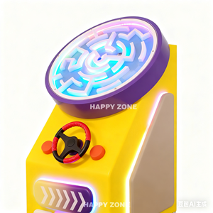Happy Zone - Juego <span class=keywords><strong>de</strong></span> <span class=keywords><strong>Laberinto</strong></span> <span class=keywords><strong>de</strong></span> Bolas <span class=keywords><strong>de</strong></span> Madera con Luces LED <span class=keywords><strong>de</strong></span> Colores Personalizables, Máquina <span class=keywords><strong>de</strong></span> Juegos Interactiva para Interiores, Entretenimiento Familiar - Product Image 4