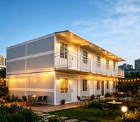 Maison conteneur pliable de 20 pieds, préfabriquée, portable, pour le logement des employés de bureau, le camping ou comme villa.