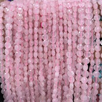 Cuentas de Cristal Natural de 6mm, Facetadas, Planas y Redondas, para Pulseras DIY, Fabricación de Joyería Artesanal, Venta al Por Mayor