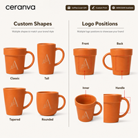 Mug en céramique en forme de pot de fleurs, lettres en relief, OEM ODM, tasse à café personnalisée pour la maison, écologique, compatible micro-ondes