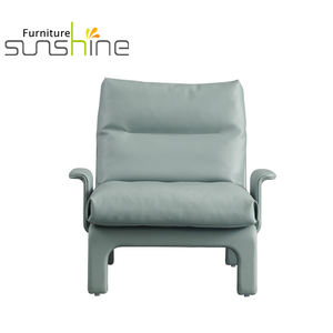 <span class=keywords><strong>Fauteuil</strong></span> de style nordique moderne minimaliste en cuir gris pour hôtel - Product Image 6