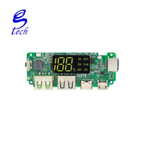 Module de charge de batterie au lithium 18650 pour banque d'alimentation mobile USB double LED 5V 2.4A Type-C avec circuit de charge