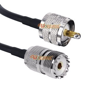 อะแดปเตอร์ PL259 UHF ตัวผู้เป็น UHF ตัวเมีย SO239ตัวเชื่อมต่อ RF สูญเสียต่ำ RG58 LMR240 LMR195 uF <span class=keywords><strong>สาย</strong></span>เคเบิ้ลวิทยุ CB ยืดหยุ่นสูง - Product Image 1