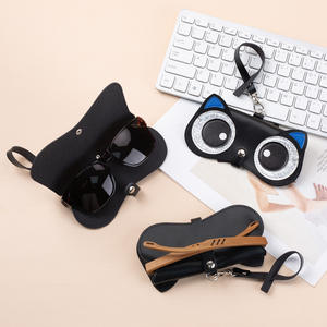 Mignon dessin animé Portable <span class=keywords><strong>lunettes</strong></span> de soleil sac de rangement enfants myopie <span class=keywords><strong>lunettes</strong></span> housse de protection étui suspendu pour étudiants - Product Image 2