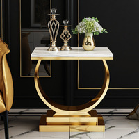Table console moderne en marbre et bois avec miroir, idéale pour chambre, hôtel, salon, couloir, meubles de style farmhouse