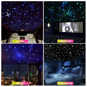Kit Luce <span class=keywords><strong>Fibra</strong></span> <span class=keywords><strong>Ottica</strong></span> Cielo Stellato 32W RGBW a Doppia Porta con Effetto Scintillante e Meteora per Decorazione Tetto Auto e Soffitto Casa - Product Image 6