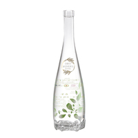 Superbes bouteilles en verre de tequila, de soda, de vin et de vodka de qualité supérieure avec étiquette personnalisée estampée à chaud et bouchon à vis