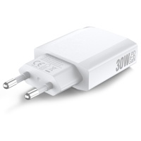 HNT OEM/ODM PD30W Pengisi Daya Dinding Ultra-Tipis Pengisian Cepat Adaptor Daya Portabel untuk iPhone Samsung USB-A Tipe-C Colokan EU