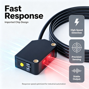 BGS <strong>Background</strong> Suppression Photoelectric Proximity Sensor 15~300mm PNP NO NC Infrared Square Photoelectric Switch - Product Image 1