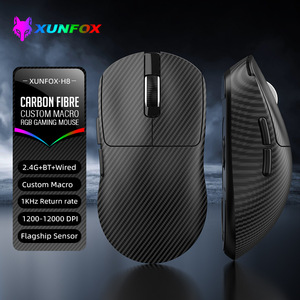 H8 Tri Mode Wireless Mouse Photoelectric 4 Buttons Programmable For Gaming Office Laptop <b>Desktop</b> Use - Product Image 2