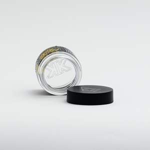 Cannacoast Contenedor de embalaje de vidrio transparente personalizado resistente a los niños para gomitas de hierbas y flores Chocolate con tapa de plástico - Product Image 2