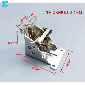 Bisagras Metálicas Plegables de 90 Grados para Muebles, Color Zinc, Herrajes de Acero para Sofá, Mesa, Gabinete, Cocina, Sala de Estar, Dormitorio - Product Image 2