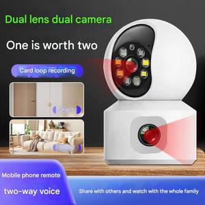 Cámara de Seguridad Inteligente <span class=keywords><strong>WiFi</strong></span> con Vista Panorámica de 360°, 2 Millones de Píxeles, Binocular, Diseño Compacto en Blanco, Visión Nocturna - Product Image 4