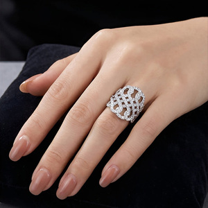 Custom <b>Rings</b> Factory Direct Hollowed Ice Out <b>Rings</b> Paved Crystal Charms Stainless Steel Jewelry Accessories <b>Ring</b> <b>for</b> <b>Women</b> - Product Image 1