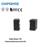 Transformateur de courant à effet Hall CHIPSENSE CN1A 25 PB00 à montage sur circuit imprimé, courant nominal ±25A, alimentation double ±15V