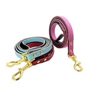 Collar y Correa para Perro de Cuero PU Marrón Sólido, Ajustable, con Hebilla Dorada, Resistente, para Perros Medianos, Grandes y Extra Grandes, para Entrenamiento - Product Image 3