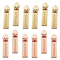 5 #   Glissière de fermeture éclair à verrouillage automatique en alliage de zinc sans nickel, motif étoile, personnalisable avec logo, pour accessoires de couture DIY pour bagages et vêtements