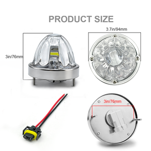 โคมไฟแก้วแตงโม LED HXL-26001ดวงเดียว H11สองสีโคมไฟแตงโมขนาดเล็กไฟแสดงสถานะด้านข้าง12V 24V อำพัน - Product Image 3