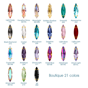 Fabrik preis Horse Eye-Sew Claw Stones Kristall Strass mit Gold Base Claw zum Nähen von DIY Stones - Product Image 5