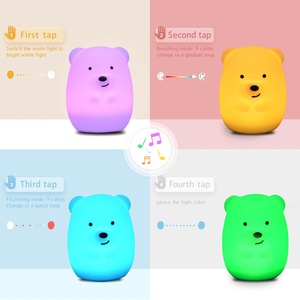 Haut-parleur LED RGB en forme d'ours, rechargeable, avec musique, bruit blanc, robot pour bébé, <span class=keywords><strong>lecteur</strong></span> <span class=keywords><strong>audio</strong></span> à pince, sans fil, batterie 500 mAh - Product Image 2