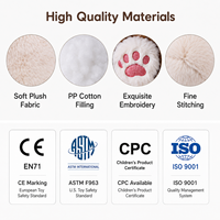 Jouet en peluche personnalisé pour chien avec logo, animal en peluche doux, OEM ODM, cadeau promotionnel personnalisé, usine