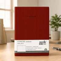 Carnet de notes professionnel A5 en cuir PU à rayures verticales, classique, 100 g/m², 100 feuilles lignées, 4 couleurs, papeterie de bureau, vente en gros