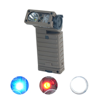 Sidewinder Rattlesnake Senter Sinyal Taktis Mini Multi-Fungsi untuk Berkemah, Sumber Cahaya LDE Tiga Warna IR, Lampu Survival
