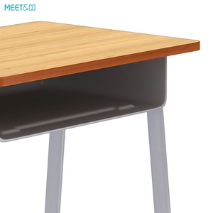 Tables et chaises de classe traditionnelles de grande taille, fabriquées en usine à Guangzhou, en bois durable, pour étudiants, bureau à domicile, école, Chine - Product Image 4