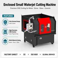 Petite machine de découpe au jet d'eau CNC à 5 axes de haute précision avec pompe abrasive haute pression pour métal, pierre, verre, marbre, granit