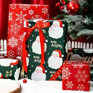 MAYPLUSS Christmas <b>Wrapping</b> <b>Paper</b> 17in X 33ft Green Santa Claus Gold Merry Christmas Art <b>Paper</b> Gift Wrap - Product Image 3