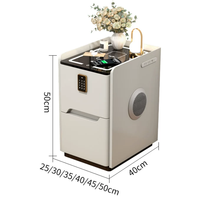 Table de Chevet Intelligente Multifonctionnelle avec Verrouillage PIN, Haut-parleur et Recharge Sans Fil, Exportée dans Plus de 50 Pays, BTBT019 pour Chambre à Coucher