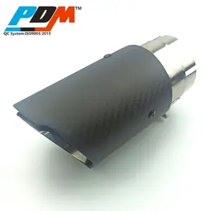 PDM高品质3英寸排气尖端不锈钢管和碳纤维，适用于所有汽车亚光抛光