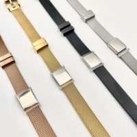 Bracelets de mode en caoutchouc souple pour hommes et femmes, barre en acier inoxydable
