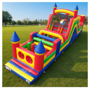Circuito <span class=keywords><strong>de</strong></span> Obstáculos Inflable Comercial Arcoíris para Niños, Casa <span class=keywords><strong>de</strong></span> Brinco para Alquiler en Parques <span class=keywords><strong>de</strong></span> Diversiones - Product Image 1