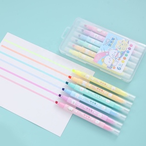 PVC gói sinh viên đánh dấu Nhiều màu <span class=keywords><strong>Highlighter</strong></span> xóa được sáng tạo màu graffiti tay tài khoản bút - Product Image 4