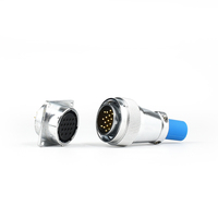 Konektor Soket Laki-laki TQ Plug Z Flange Socket Seri TT HA32 IP67 Tahan Air dengan Casing Kuningan Paduan Seng untuk Kabel Penerbangan