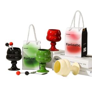 Light Luxury Porcelain Goblet Cup Creative Cute High-Value Ladies' Souvenir <strong>Gift</strong> for Drink Tea Ice <strong>Cream</strong> Perfect Bottle for Milk - Product Image 6