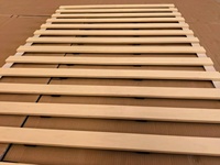 Sommier Queen Bunkie à lattes verticales, sans assemblage, recouvert de tissu, pour matelas hybride à mémoire de forme, support de lit plateforme