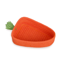 Panier de rangement Pâques en corde de coton écologique avec feuille verte pour décoration de table de Pâques, rangement de jouets pour enfants, fête de printemps personnalisée