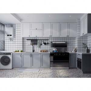 Cuisine moderne en bois massif blanc, design moderne, modulaire, luxe, sur mesure - Product Image 3