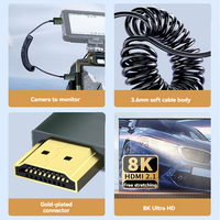 Câble d'affichage flexible et fin 8K UHD pour câble coaxial torsadé plaqué or pour projecteur, ordinateur portable, moniteur et lecteur DVD
