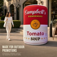 Affichage publicitaire gonflable personnalisé en forme de canette pour la promotion