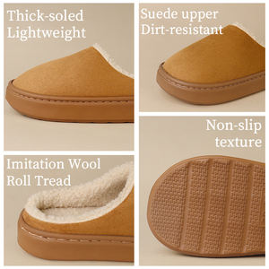 Nouvelles pantoufles en coton pour l'automne et l'hiver 2025, antidérapantes, en peluche, chaudes, pour couples - Product Image 3