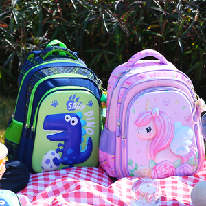 Juego de Mochila Escolar 3 en 1 KIDPLACE con Lonchera y Estuche para Lápices, Cierre de Cremallera Impermeable, Diseño de Dibujos Animados - Product Image 5