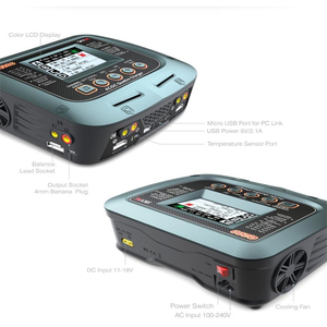 SkyRC Q200 QUATTRO AC/DC 2X100W 2X50W <span class=keywords><strong>Lipo</strong></span> 지능형 배터리 밸런스 충전기 방전기 <span class=keywords><strong>Lipo</strong></span>/LiHV/리튬 철/이온 DIY - Product Image 6