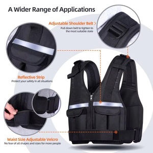 Gilet lesté réglable pour entraînement aérobie et musculation, équipement de fitness pour hommes et femmes, idéal pour l'entraînement en extérieur - Product Image 2