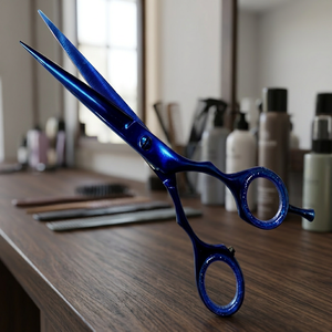 Kit d'outils de toilettage pour animaux de compagnie, ciseaux de coupe pour poils de chat et de chien, revêtement couleur plasma titane bleu, garantie, vente rapide - Product Image 1
